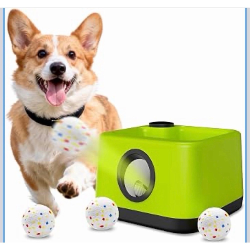 Automatic Dog Ball Launcher Pet Play Toys Thrower Fetch Machine For S/M Dogs